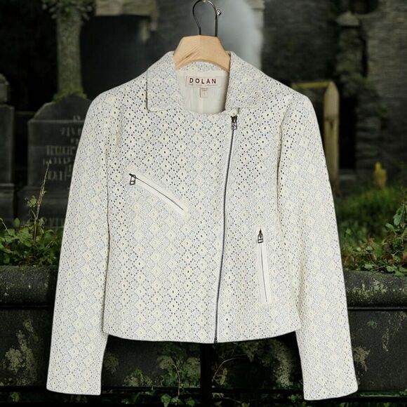 ANTHROPOLOGIE Dolan Left Coast Women’s Rossi Eyelet Moto Jacket in the Size M - Picture 3 of 16